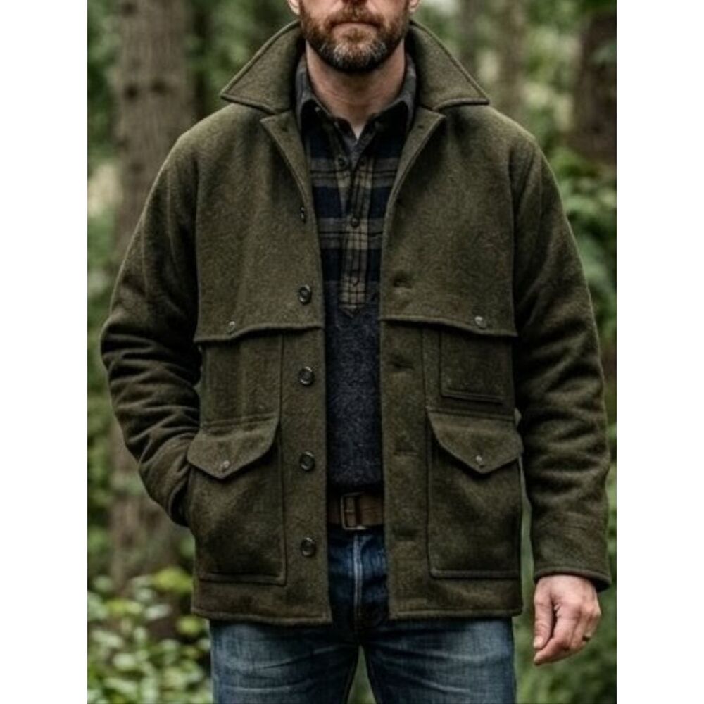 VTG Filson Style 83 Double Macinaw Cruiser Jacket - Forest Green -Sz 40 Med NWOT